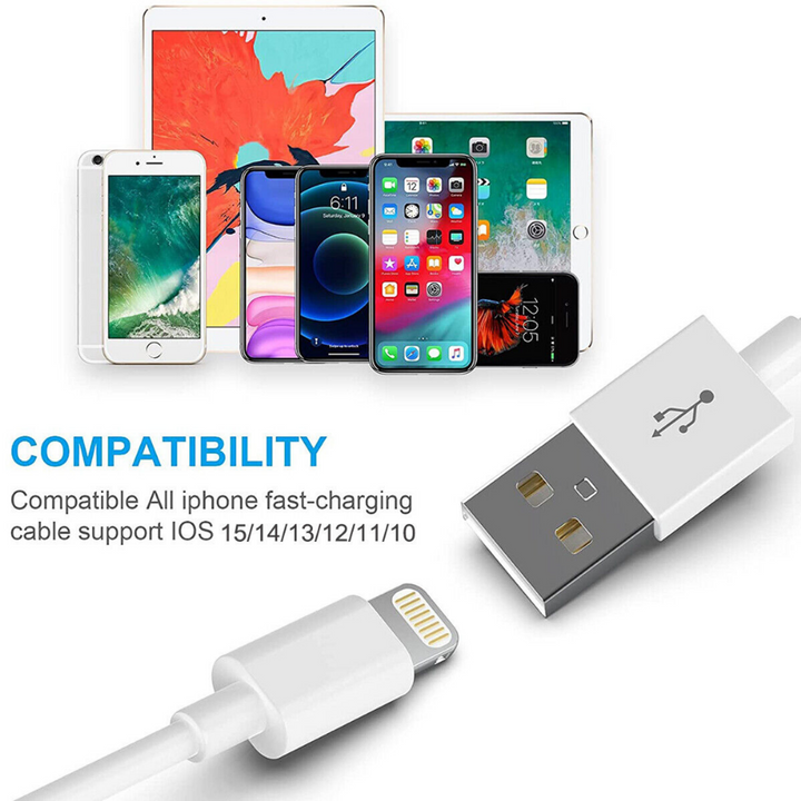 10FT Long USB Data Cable For iPhone-5