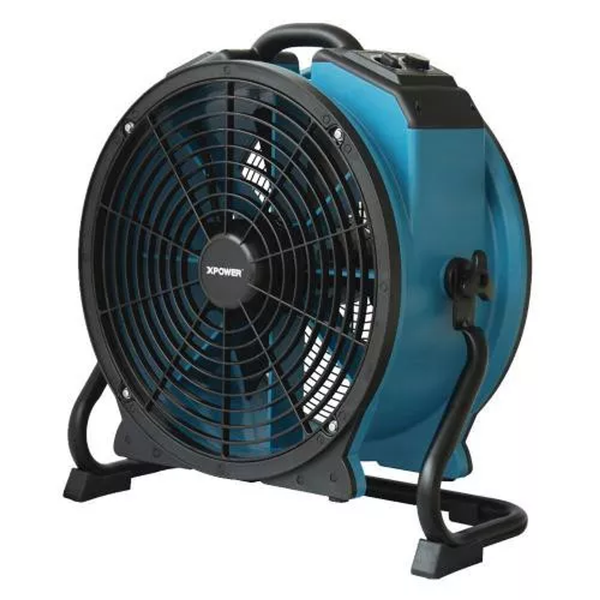 XPOWER X-47ATR 1/3 HP 3600 CFM Variable Speed Sealed Motor Industrial Axial Air Mover, Blower, Fan with Timer and Power Outlets-4