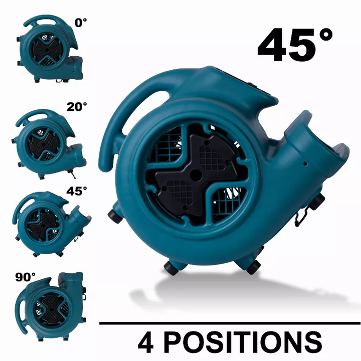 XPOWER CFM 3 Speed Air Mover, Carpet Dryer, Floor Fan, Blower Blue p-630 1/2 hp 2800-4