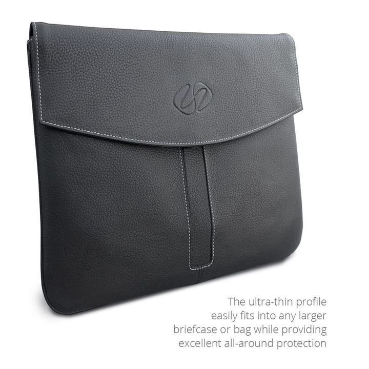 MacCase Premium Leather Magic Keyboard Sleeve -Black-3