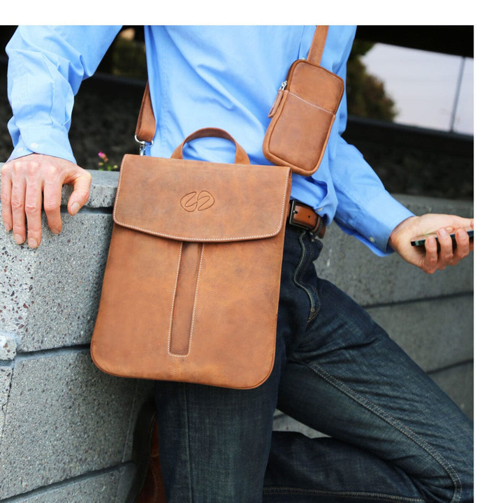 MacCase Premium Leather iPad Shoulder Bag-Vintage-4