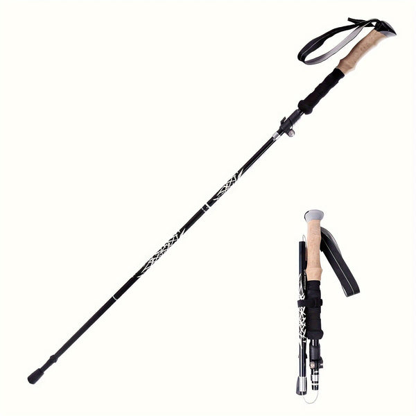 &lt;&gt; Trekking Sticks Folding Hiking Poles Walking Stick With Quick Lock Outdoor Trekking Pole For Hiking Camping Easy To Grip 1Pc