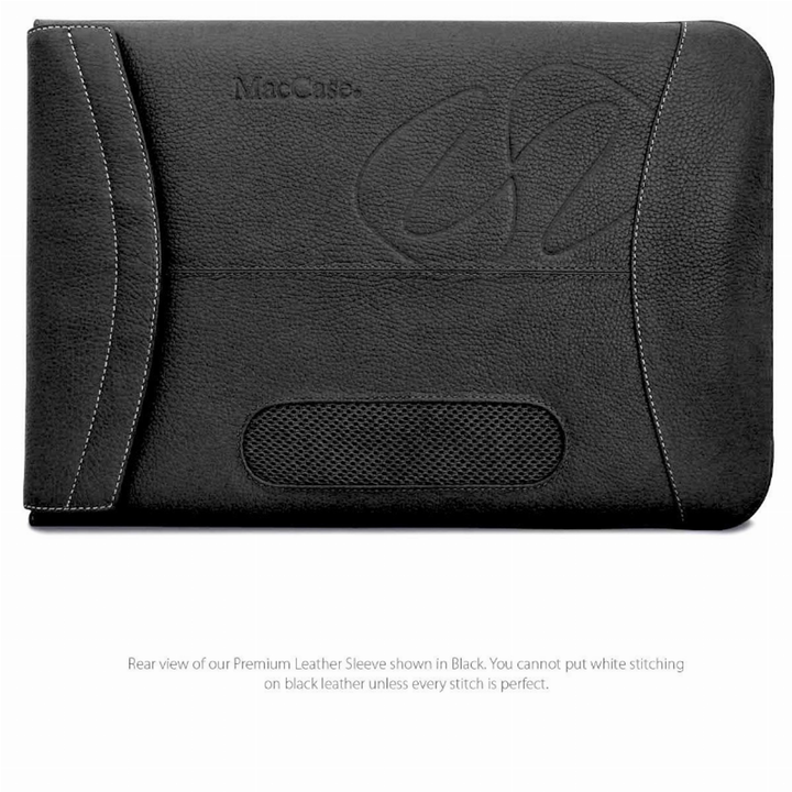 MacCase Premium Leather MacBook Pro Sleeve Black 15"-2