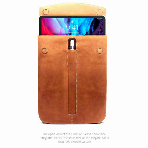 MacCase Premium Leather iPad Pro Sleeve Brown