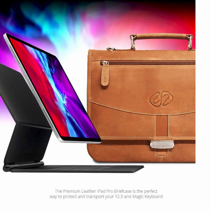 MacCase Premium Leather iPad Pro Briefcase 1 Brown-2