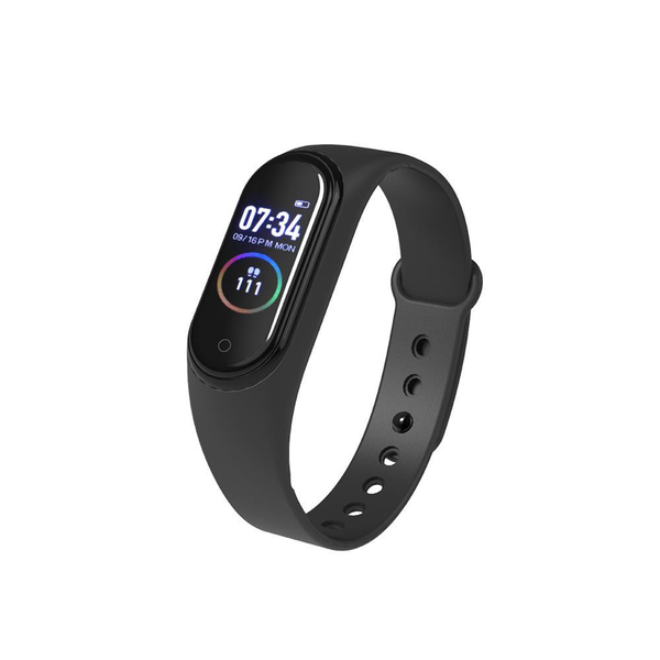 M4 Smart Bracelet Heart Rate Monitor Smart Band Blood Pressure Measurement Pedometer Wristband IP67 Waterproof Black