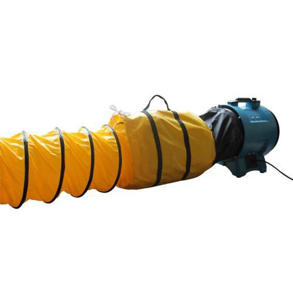 XPOWER Extra Flexible Diameter Ventilation PVC DUCT HOSE Yellow 25ft 12"-4