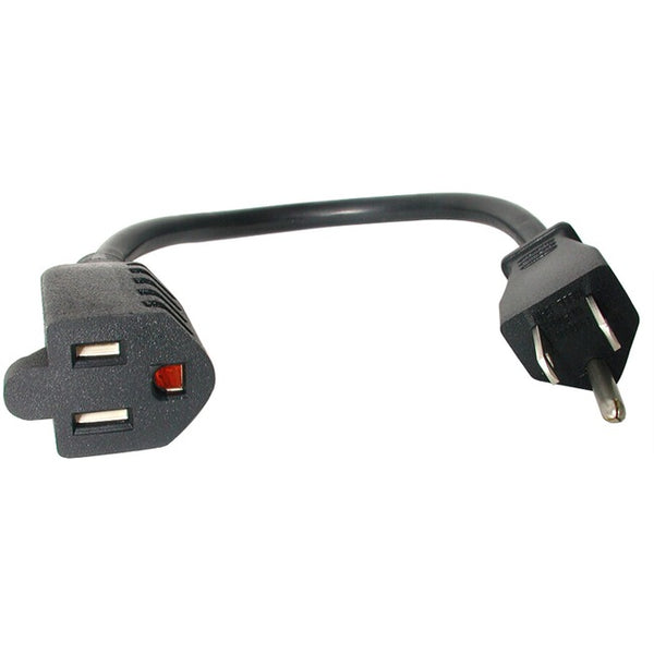 StarTech.com 12in Power Cord Extension - NEMA 5-15R to NEMA 5-15P