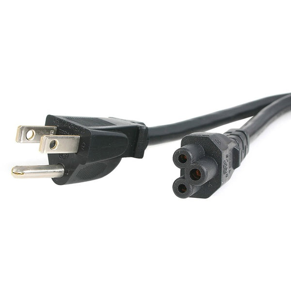 StarTech.com 6 ft Standard Laptop Power Cord - NEMA 5-15P to C5 -Slot Laptop Computer Power Cable - Power cable - IEC 320 EN 60320 C5 (F) - NEMA 5-15 (M) - 6 ft