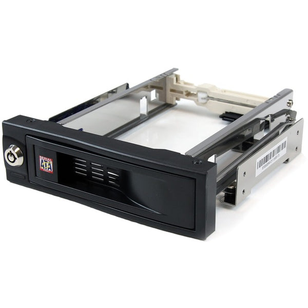 StarTech.com 5.25" Tray-Less SATA Hot-Swap Hard Drive Bay - Storage mobile rack - black