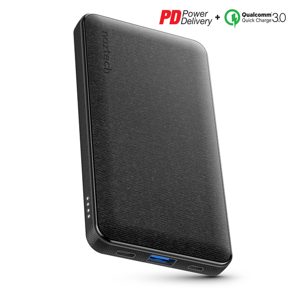 10000mAh 18W PD+QC Fabric Power Bank