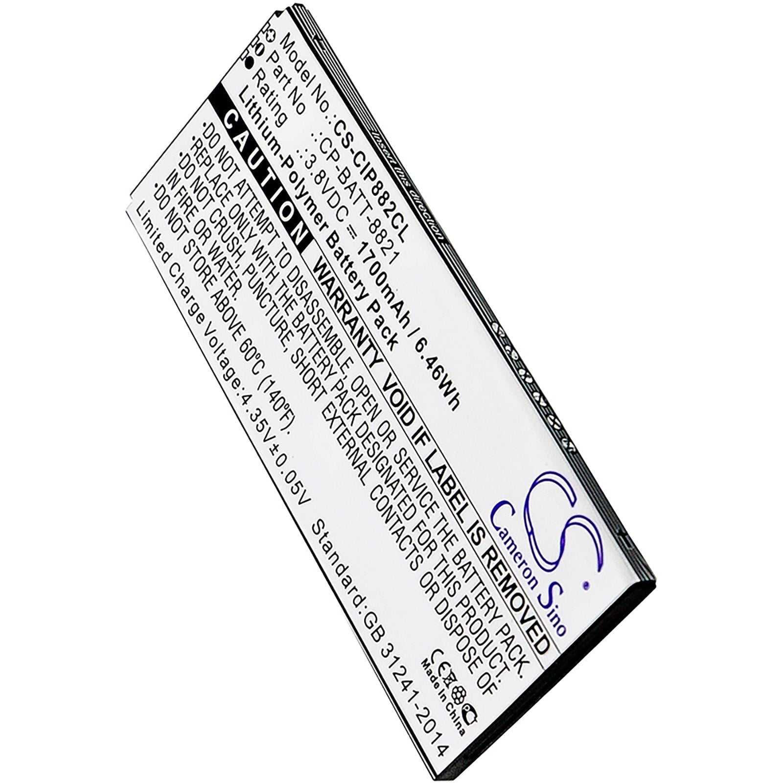 Battery for Cisco 8821, CS-CIP882CL 1700mAh Li-Polymer – ElektroEdge