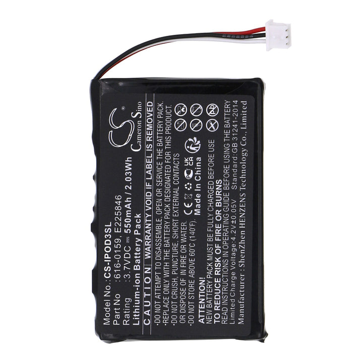 Battery for CS-IPOD3SL-3