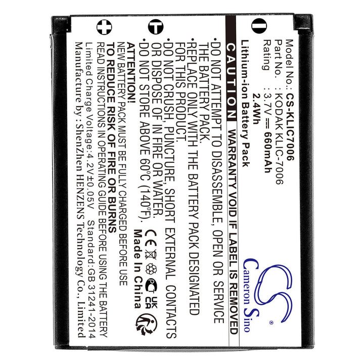 Battery for CS-KLIC7006-3