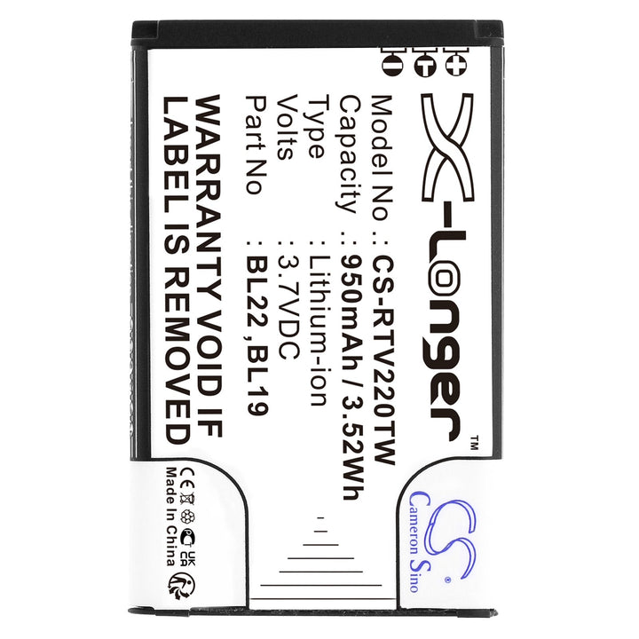 Battery for CS-RTV220TW-3