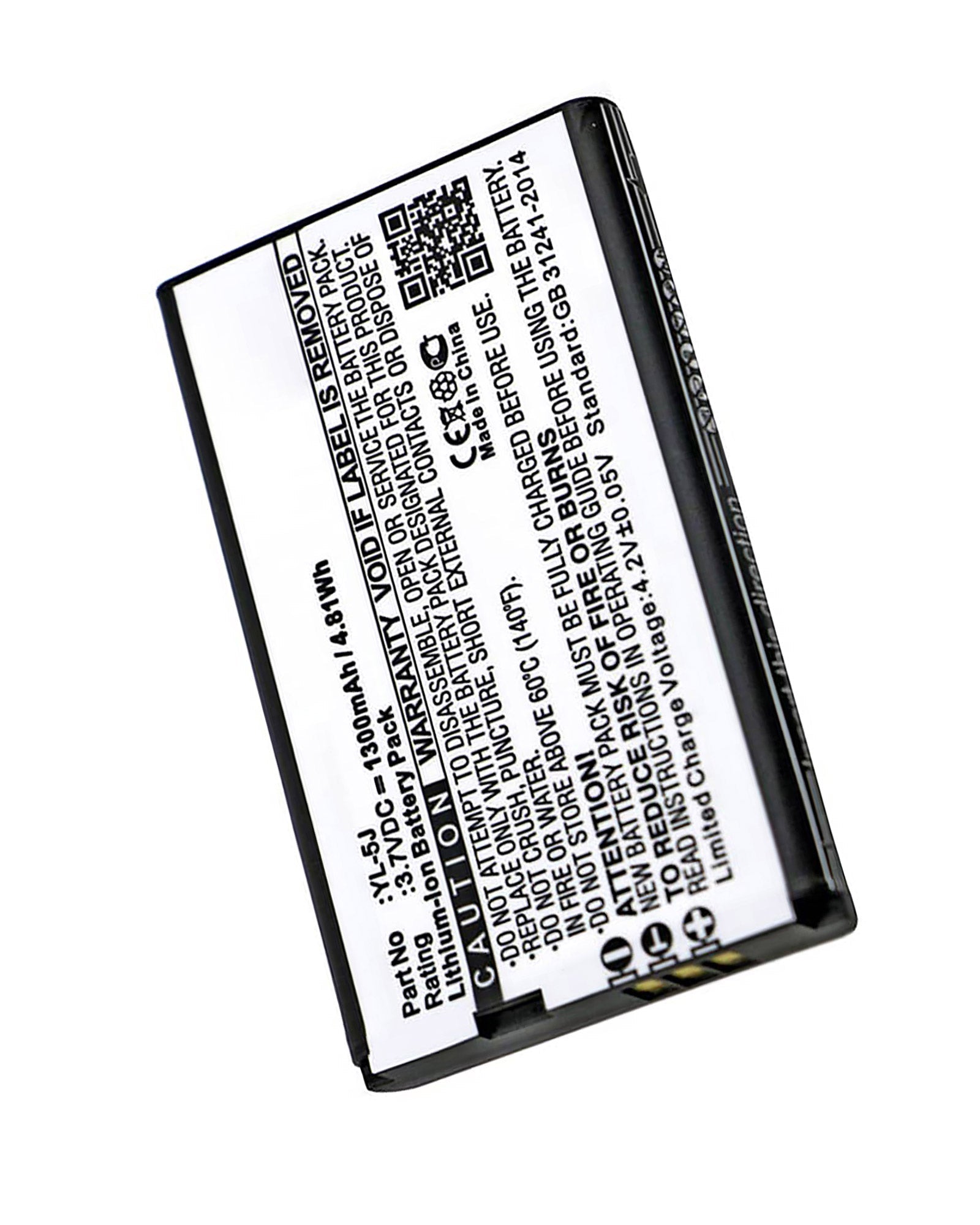 Batterie Yealink YL-5J 3,7 V 1300 MAh Li-Ion - Rechange Haute Qualité Pour Téléphone Sans Fil