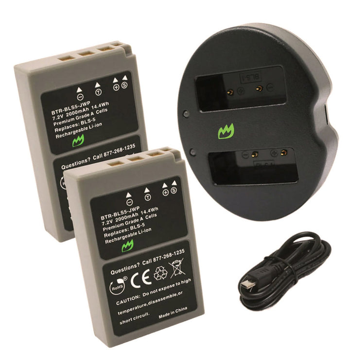 Olympus OM-D E-M10 Mark IV (2-Pack) Battery 2000mAh & Dual Charger-2