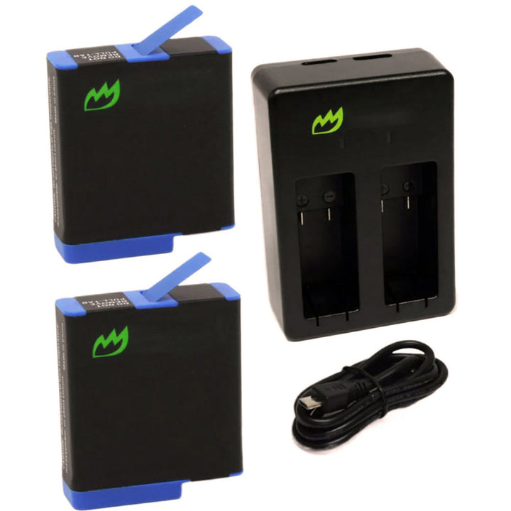 GoPro HERO5 (2-Pack) Battery 1220mAh & Dual USB-C Charger-2