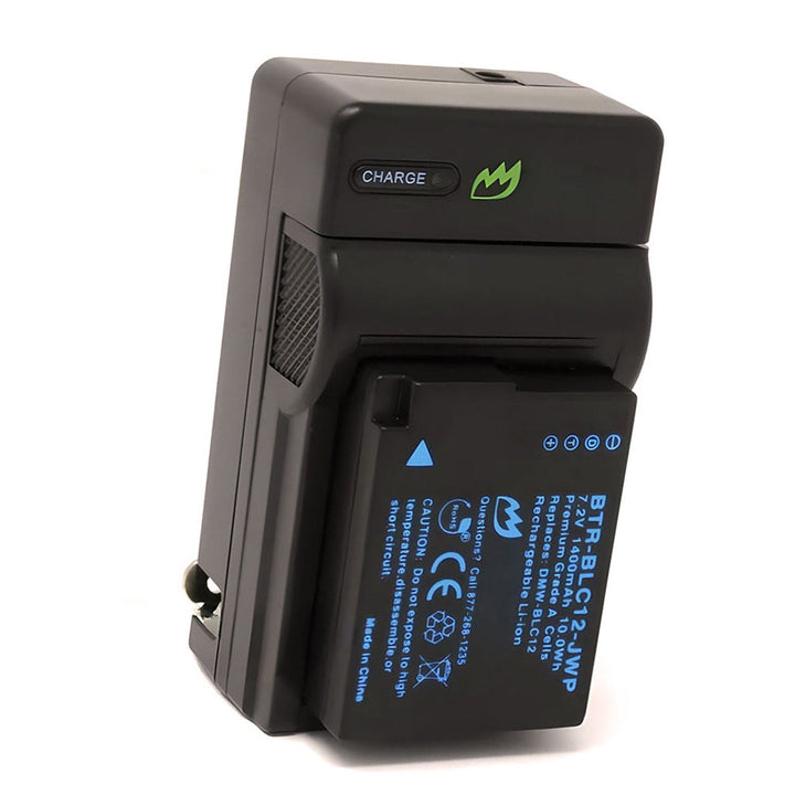 Panasonic DMW-BLC12PP (2-Pack) Battery 1400mAh Fully Decoded & Charger