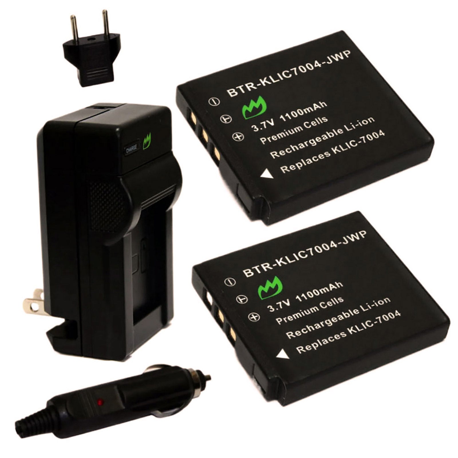 Pentax Optio VS20 Battery (2-Pack, 1100mAh) & Charger – ElektroEdge