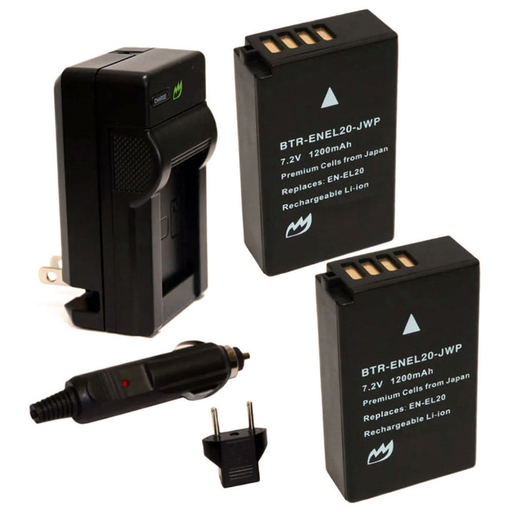 Nikon 1 J1 (2-Pack) Battery 1200mAh & Charger