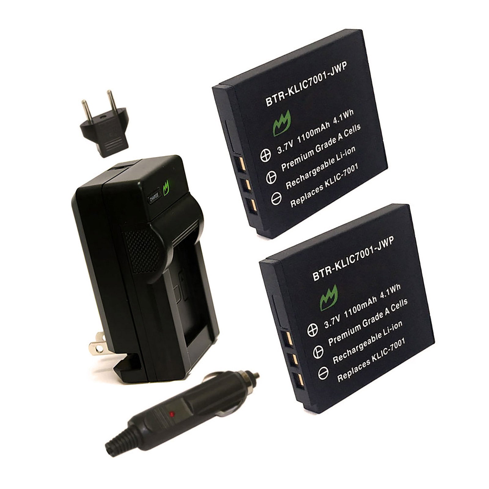 Kodak M341 Replacement Battery (2-Pack, 1100mAh) & Charger – ElektroEdge