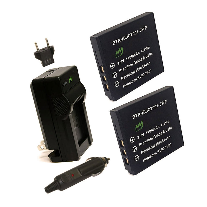 Kodak KLIC-7001 (2-Pack) Battery 1100mAh & Charger