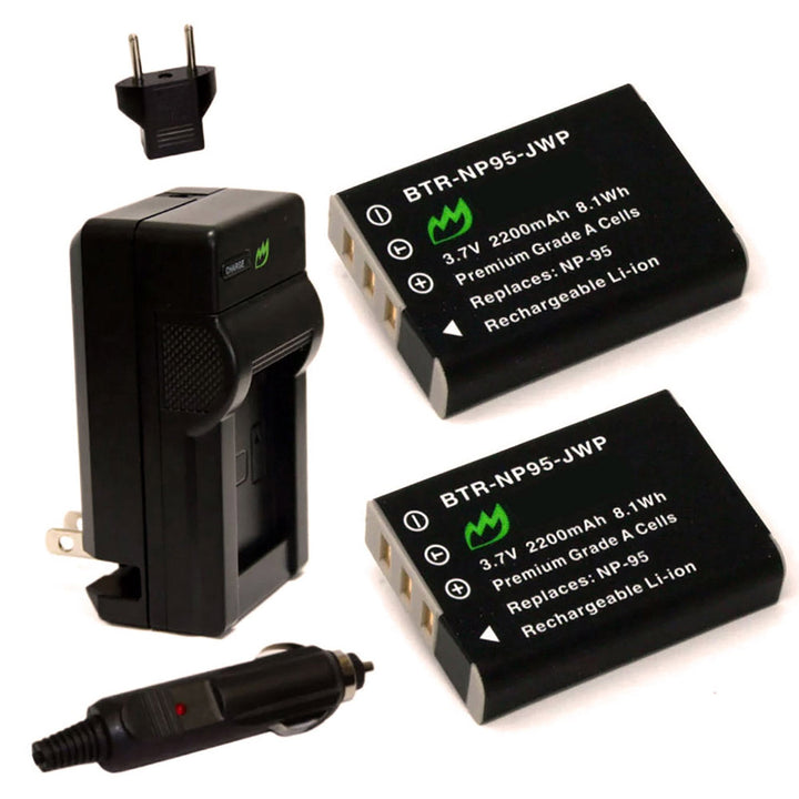 Fujifilm Fuji X100T (2-Pack) Battery 2200mAh & Charger-2