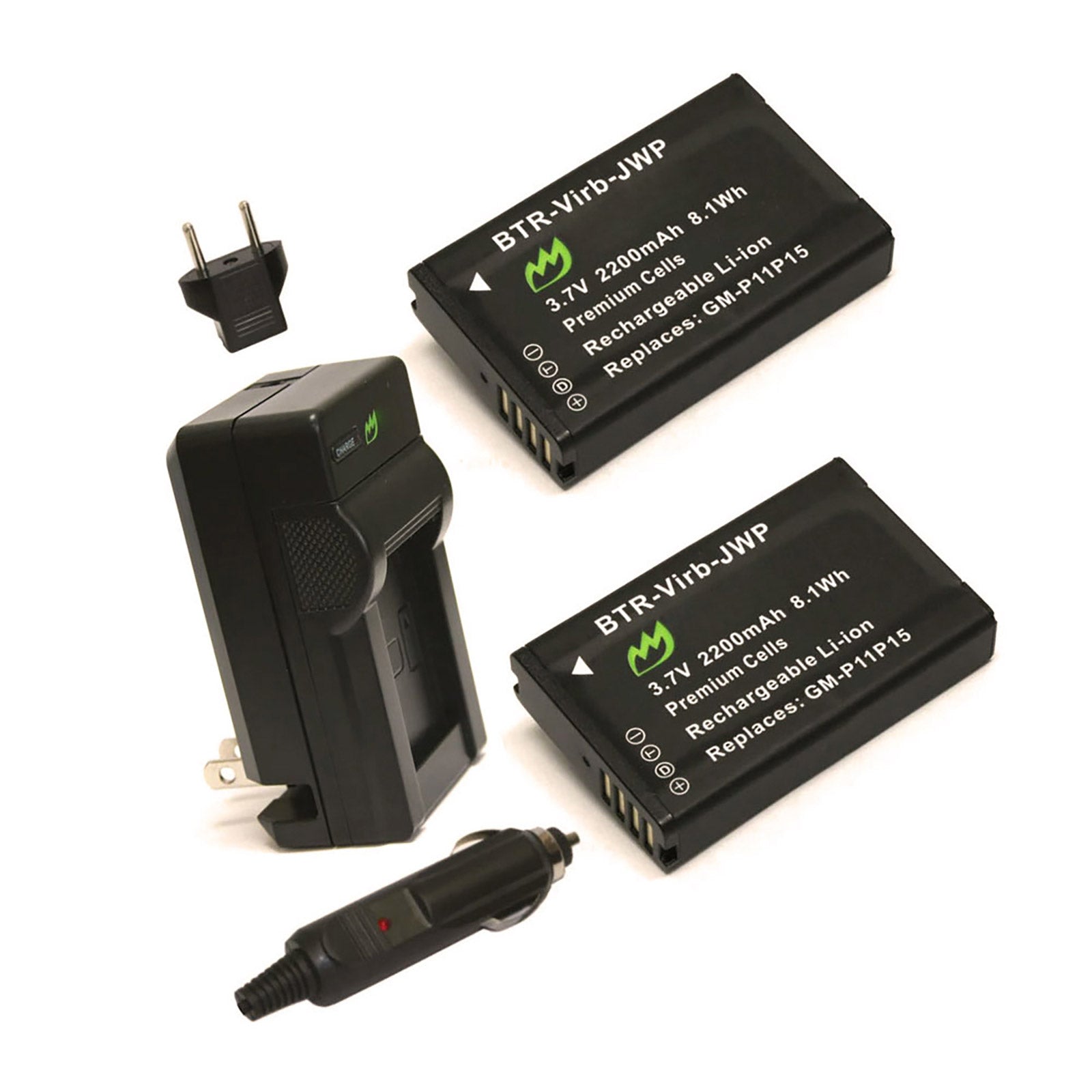 Garmin 361-00053-00 Battery (2-Pack, 2200mAh) & Charger – ElektroEdge