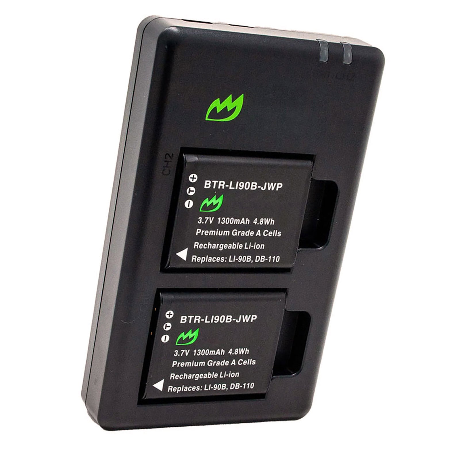 Olympus LI-90B Battery (2-Pack, 1300mAh) & USB-C Dual Charger – ElektroEdge