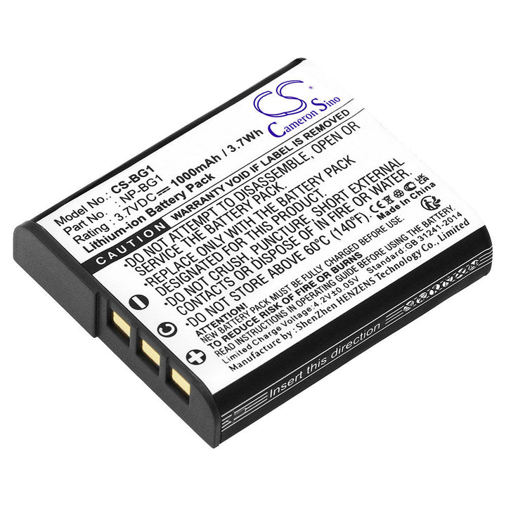 Replacement for Cyber-shot DSC-H10 Battery 1000mAh