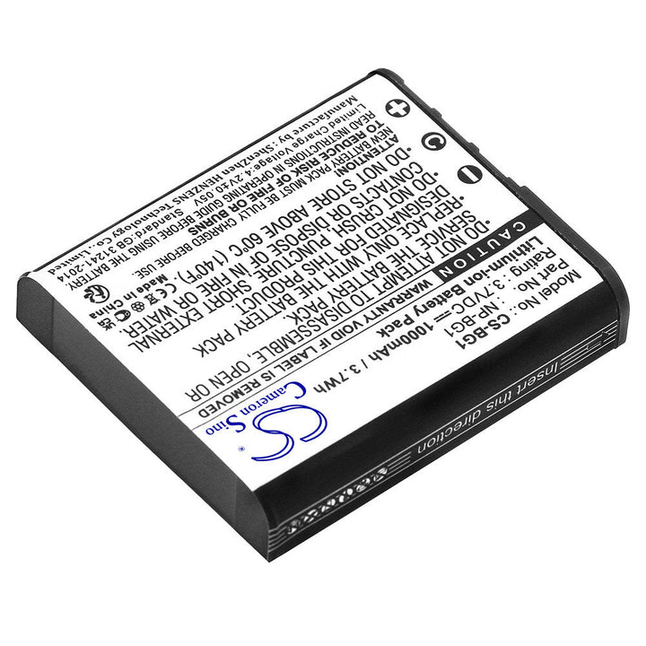 Replacement for Cyber-shot DSC-H10 Battery 1000mAh-2