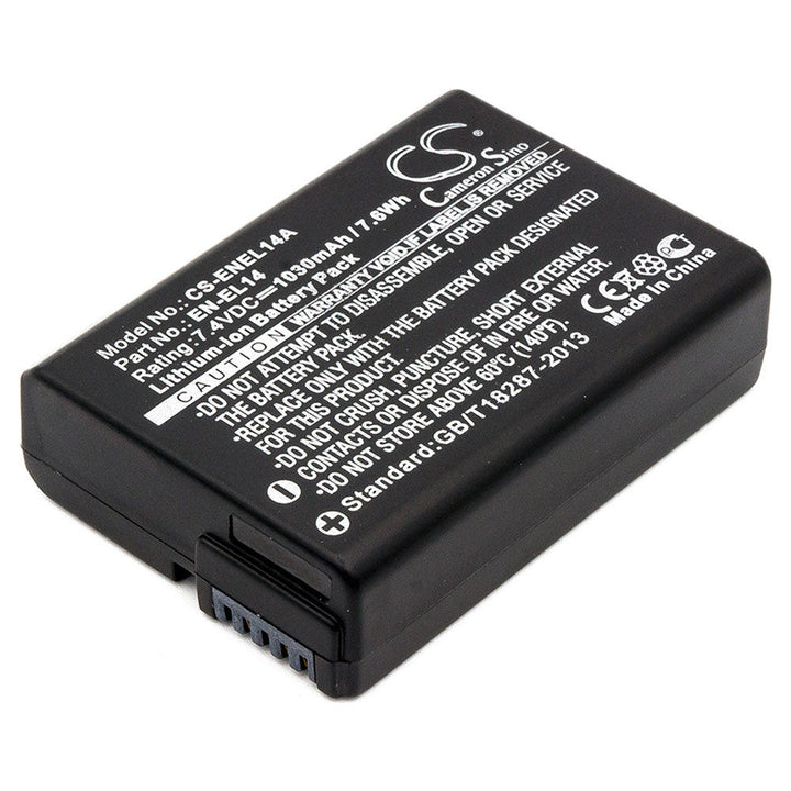 Replacement for EN-EL14 Battery 1030mAh-3