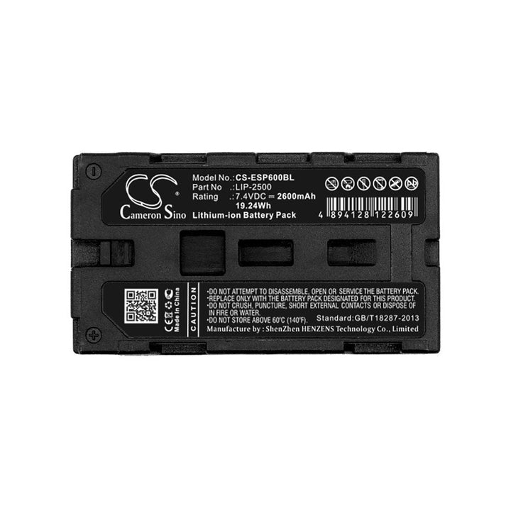 Replacement for LIP-2500 Battery 2600mAh-3