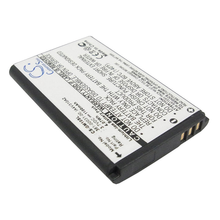 Replacement for 361-00030-00 Battery 1100mAh-2