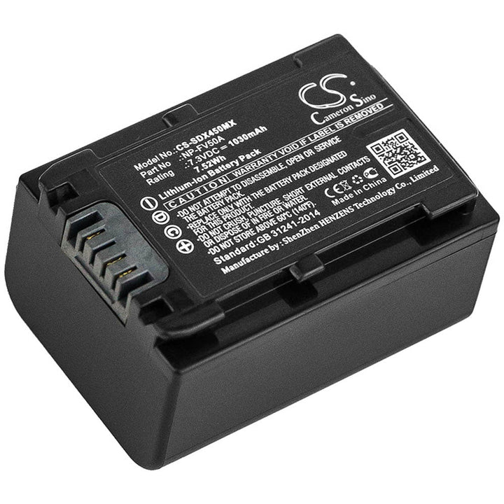 Replacement for FDR-AX53 Battery 1030mAh-3