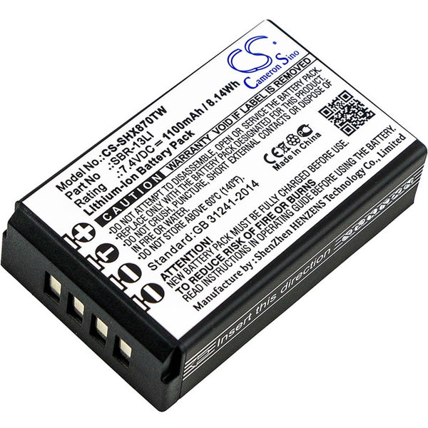 Replacement for SBR-13LI Battery 1100mAh